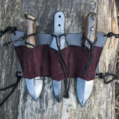 Epic Armoury Gürtelhalter Für 3 LARP Wurfmesser, Braun -pagan NiedrigerPreis guertelhalter fuer 3 larp wurfmesser braun 5