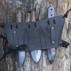 Epic Armoury Gürtelhalter Für 3 LARP Wurfmesser, Schwarz -pagan NiedrigerPreis guertelhalter fuer 3 larp wurfmesser schwarz 4