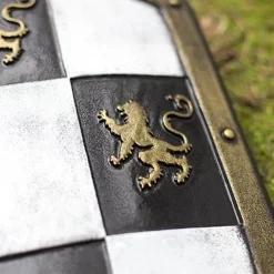 Epic Armoury LARP Checkered Schild Weiß / Schwarz / Gold -pagan NiedrigerPreis larp checkered schild weiss schwarz gold 2