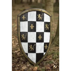 Epic Armoury LARP Checkered Schild Weiß / Schwarz / Gold -pagan NiedrigerPreis larp checkered schild weiss schwarz gold 4