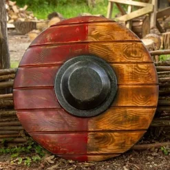 Epic Armoury LARP Rundschild, Rot-Holz 50 Cm