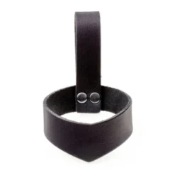 Leder Trinkhornhalter 0,7 L, Schwarz