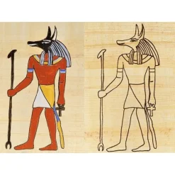 Papyrus Färbenden Platte ägyptischer Gott Anubis