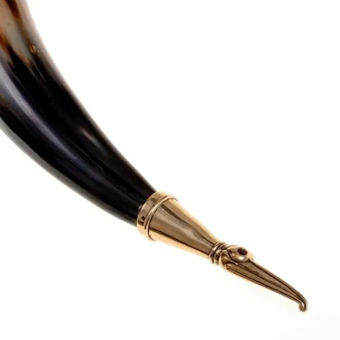 Viking Trinkhorn Odin Mit Rabenkopf 2 Viking Trinkhorn Odin Mit Rabenkopf – Bild 2